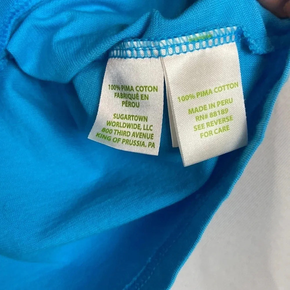 Lilly‎ Pulitzer Braylen Ariel Blue Quarter Sleeve Top Size XS - Picture 7 of 8